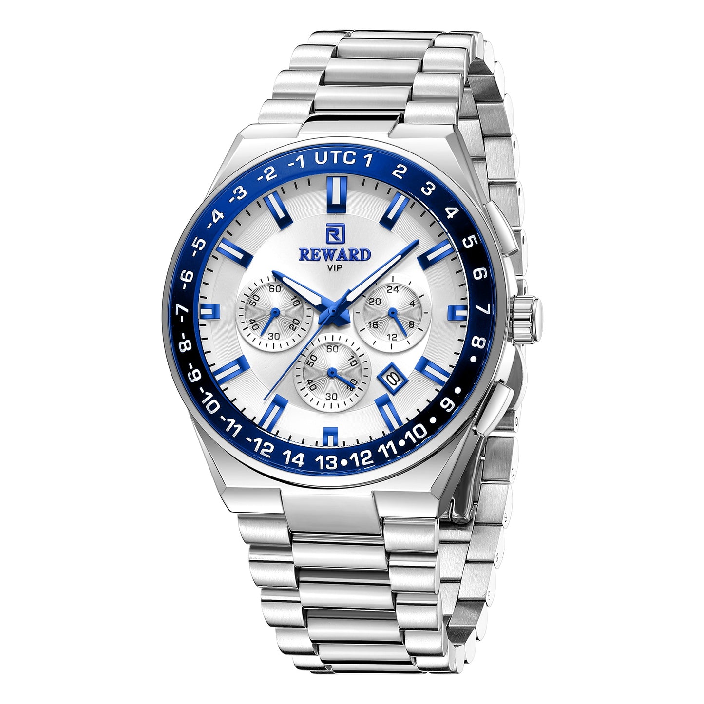 REWARD 813150 Elegant Men's Quartz Watch Steel Strap Waterproof Multifunction Business Watch For Men's