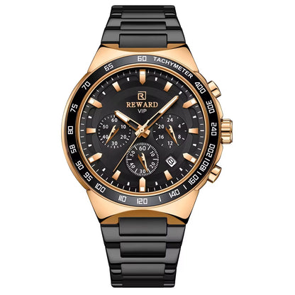 REWARD RD81967M 81967 Japan Quartz Mens Quality Water Resistant Watches Luminous Luxury Business Stainless Steel Back Case Watch