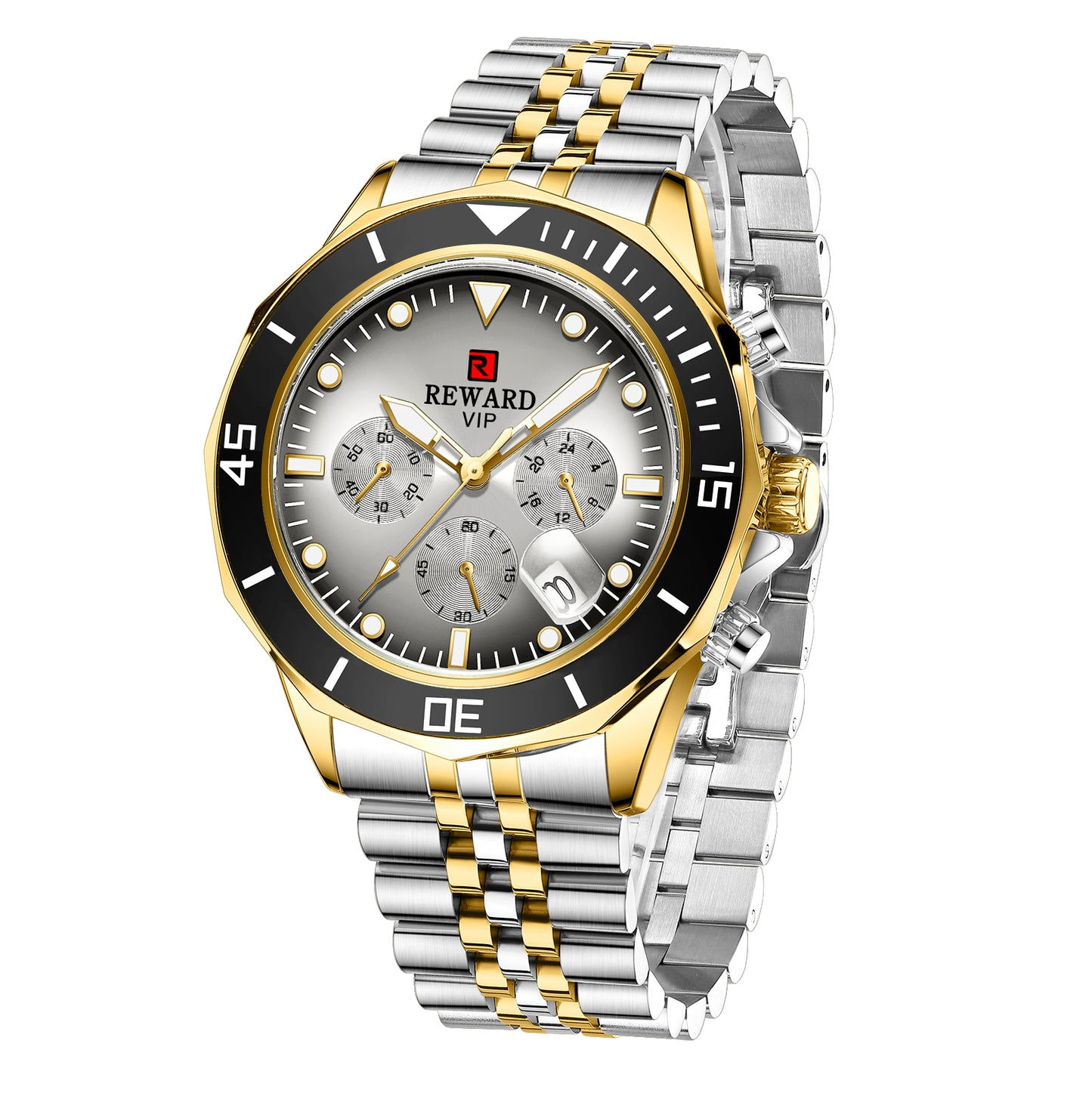 REWARD 81064 New Fashion Men's Watches Full Steel Waterproof Top Brand Quartz Men Watch