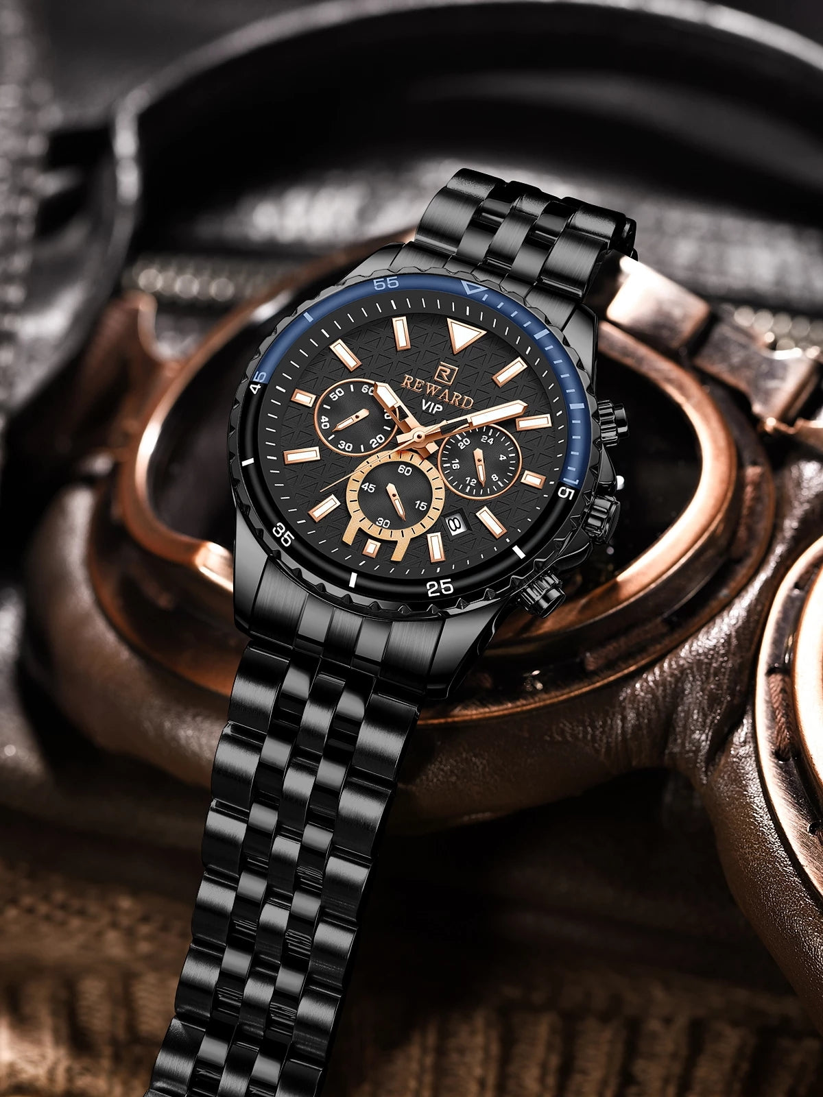 REWARD 81101 VIP Business High Quality Watch Original Stainless Steel Date Display Watch For Men's