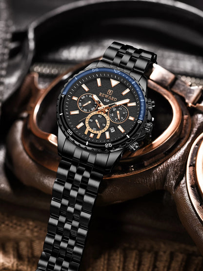 REWARD 81101 VIP Business High Quality Watch Original Stainless Steel Date Display Watch For Men's