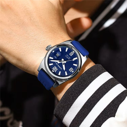 CRRJU Kajun 5027 Men's Women's Waterproof Quartz Movement Dial Alloy Silicone