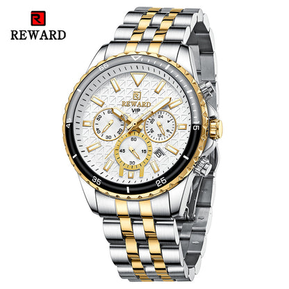 REWARD 81101 VIP Business High Quality Watch Original Stainless Steel Date Display Watch For Men's