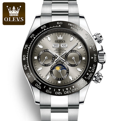 OLEVS 6654 New Design  Watch Modern Stainless Steel Luminous Automatic Business Watch For Men's