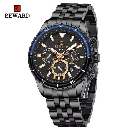 REWARD 81101 VIP Business High Quality Watch Original Stainless Steel Date Display Watch For Men's