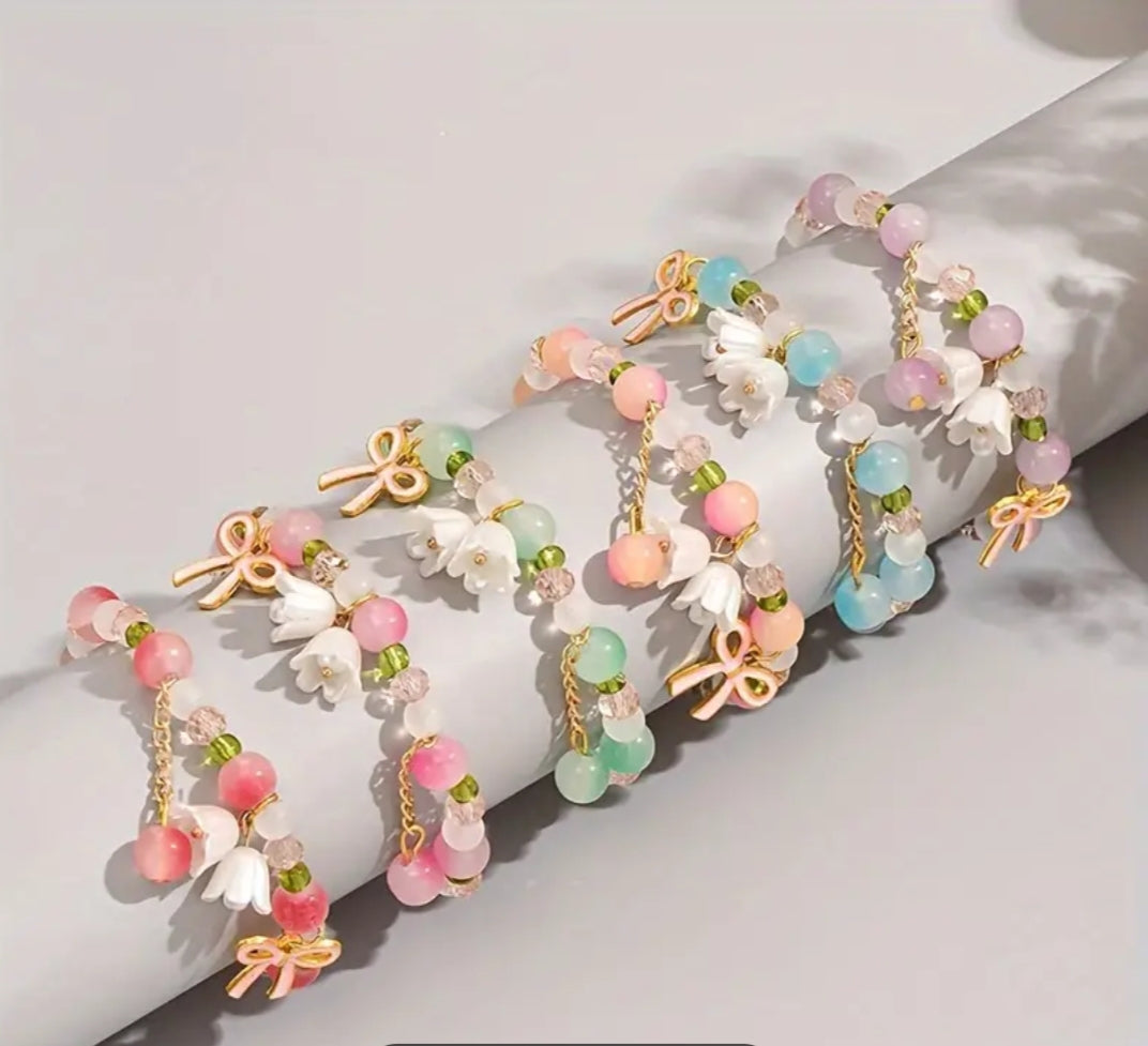 6pcs Cute & Colorful Beaded Bracelets