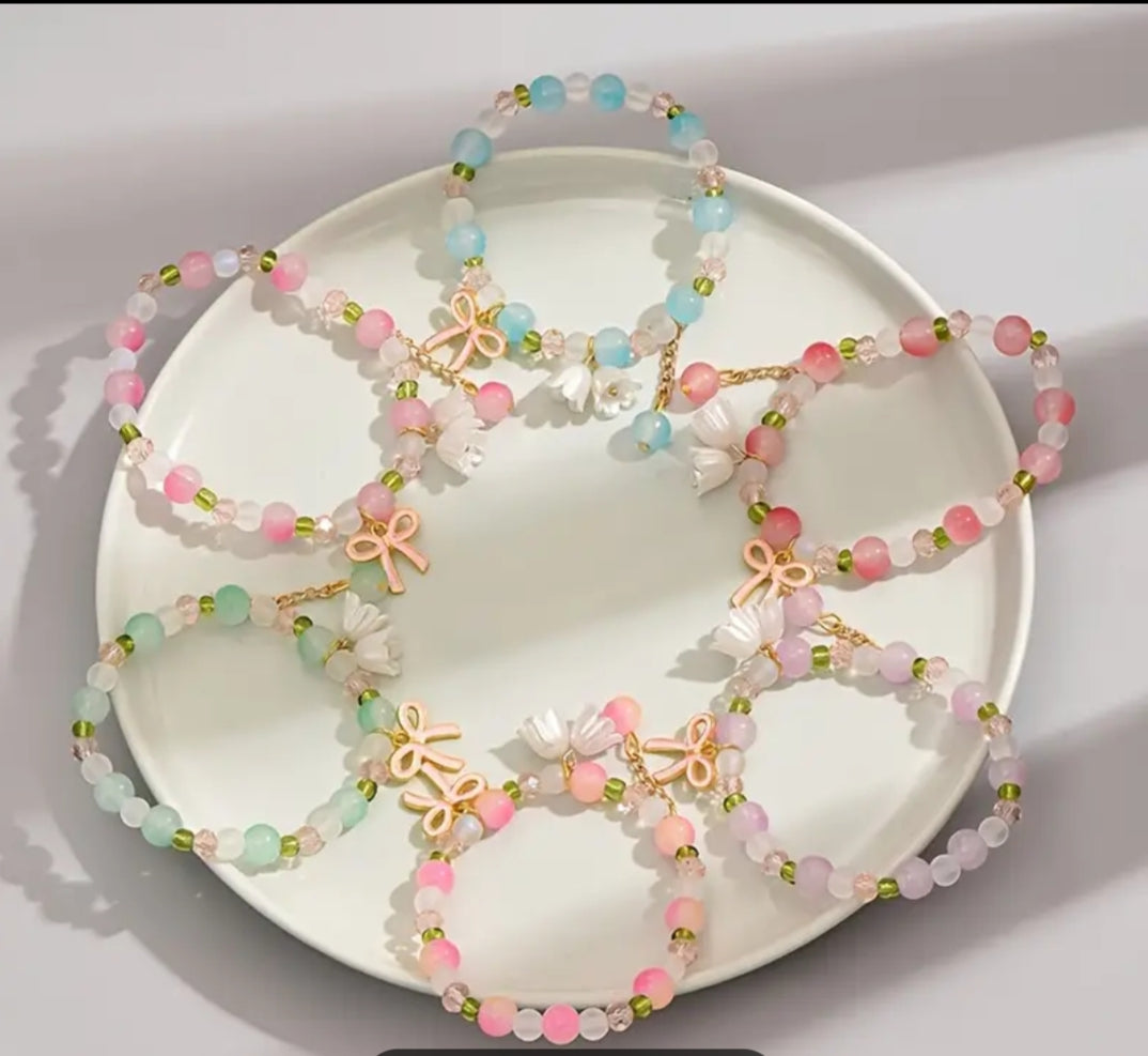 6pcs Cute & Colorful Beaded Bracelets