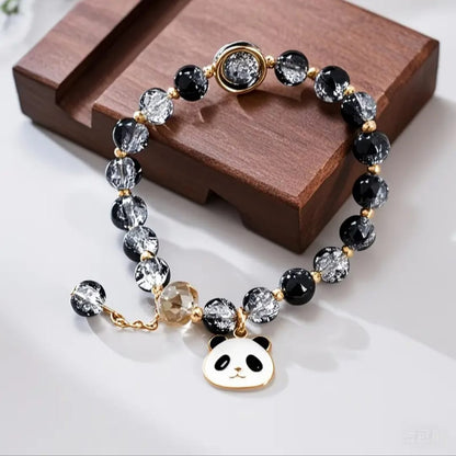 Blue, Clear, Crystal, and Pink, and Read, Black, Bracelet with Butterfly Charm