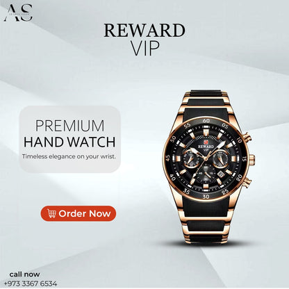 REWARD VIP 81011 Business for Men's Watch Waterproof 30MT